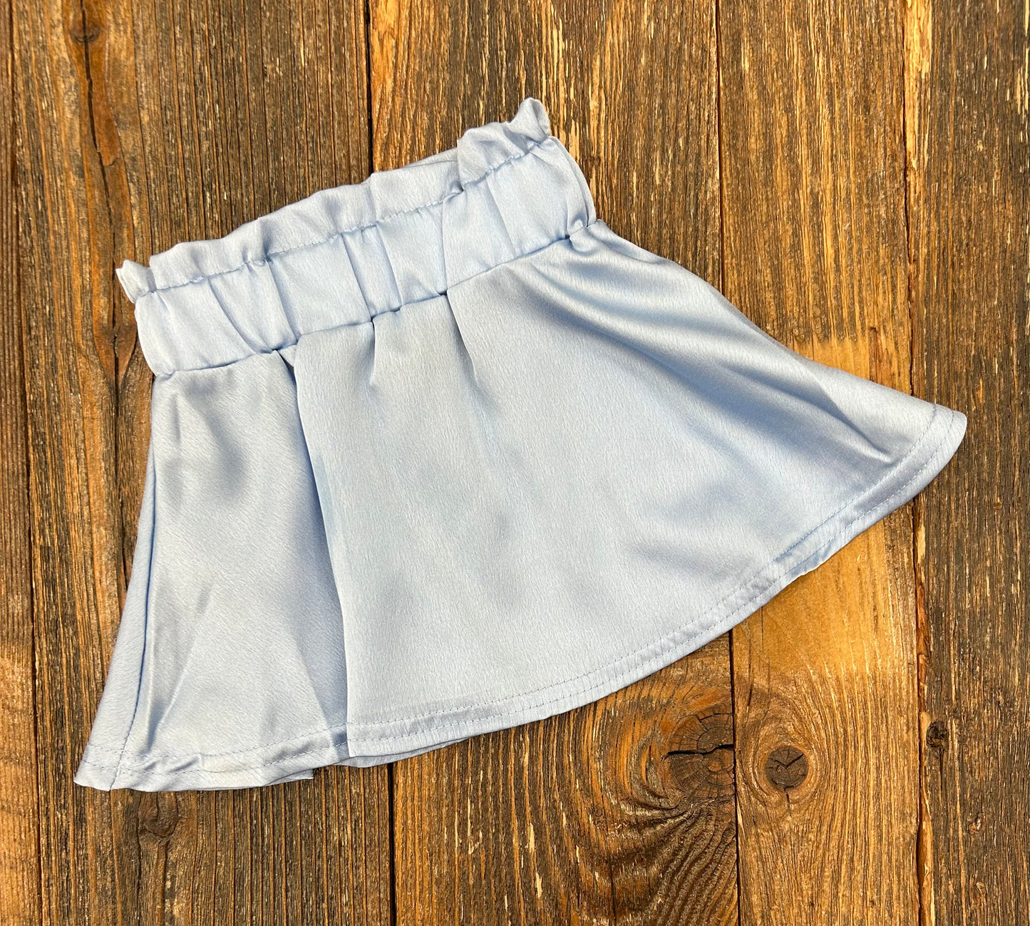 Blue Satin Skirt