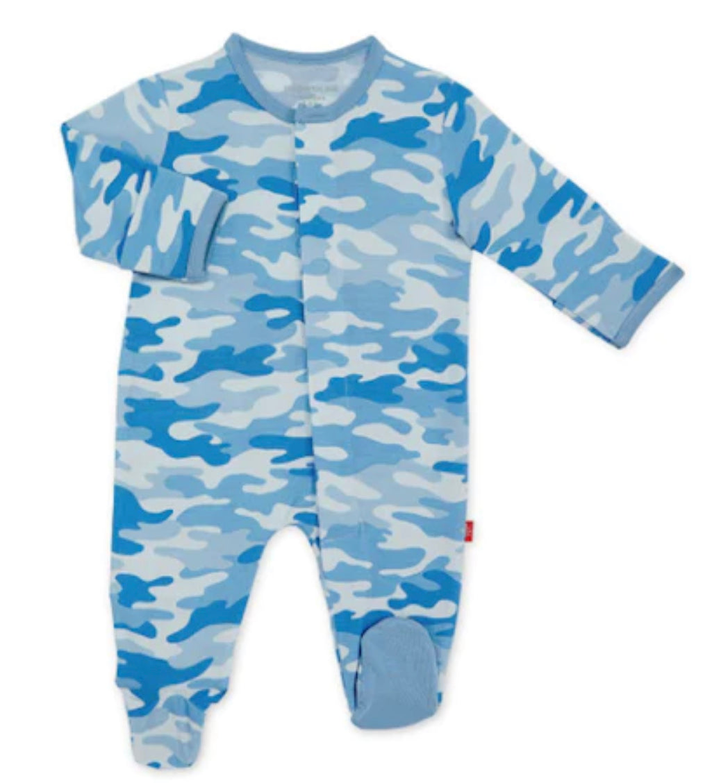 Magnetic Me Blue Camo Footie