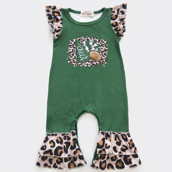 CC Leopard Football Cheer Romper