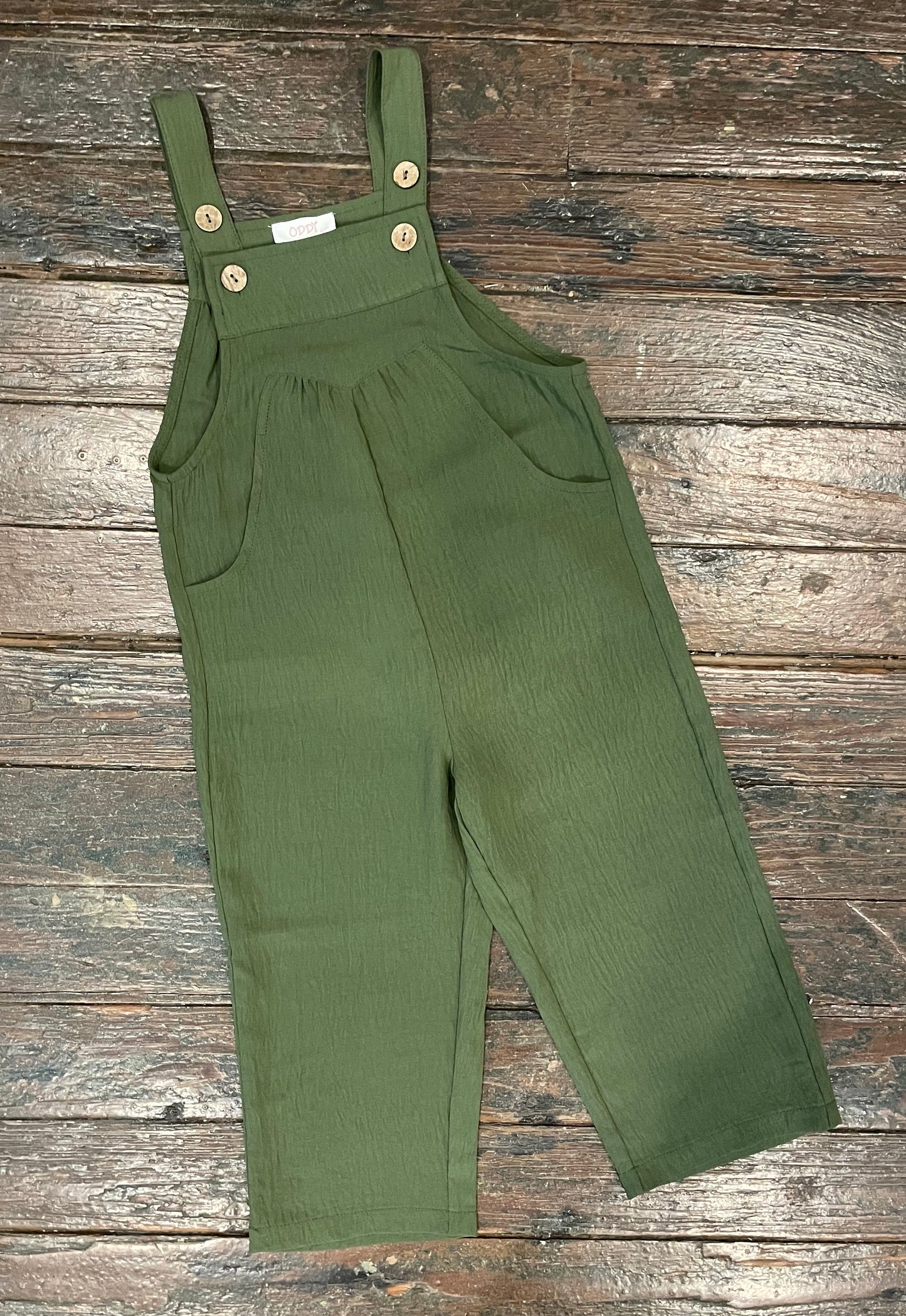 Oddi Olive Button Jumper