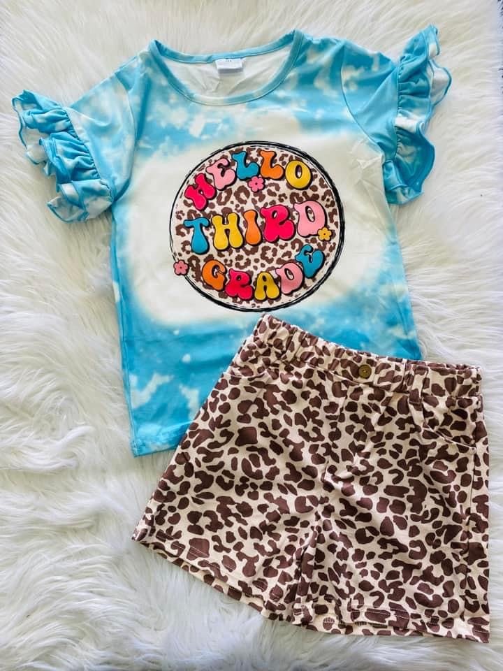 3rd Grade Leopard Short Set