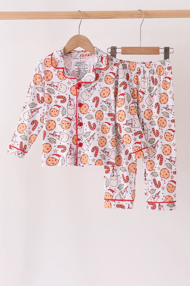 Red Milk Cookie Bamboo Pajama Set
