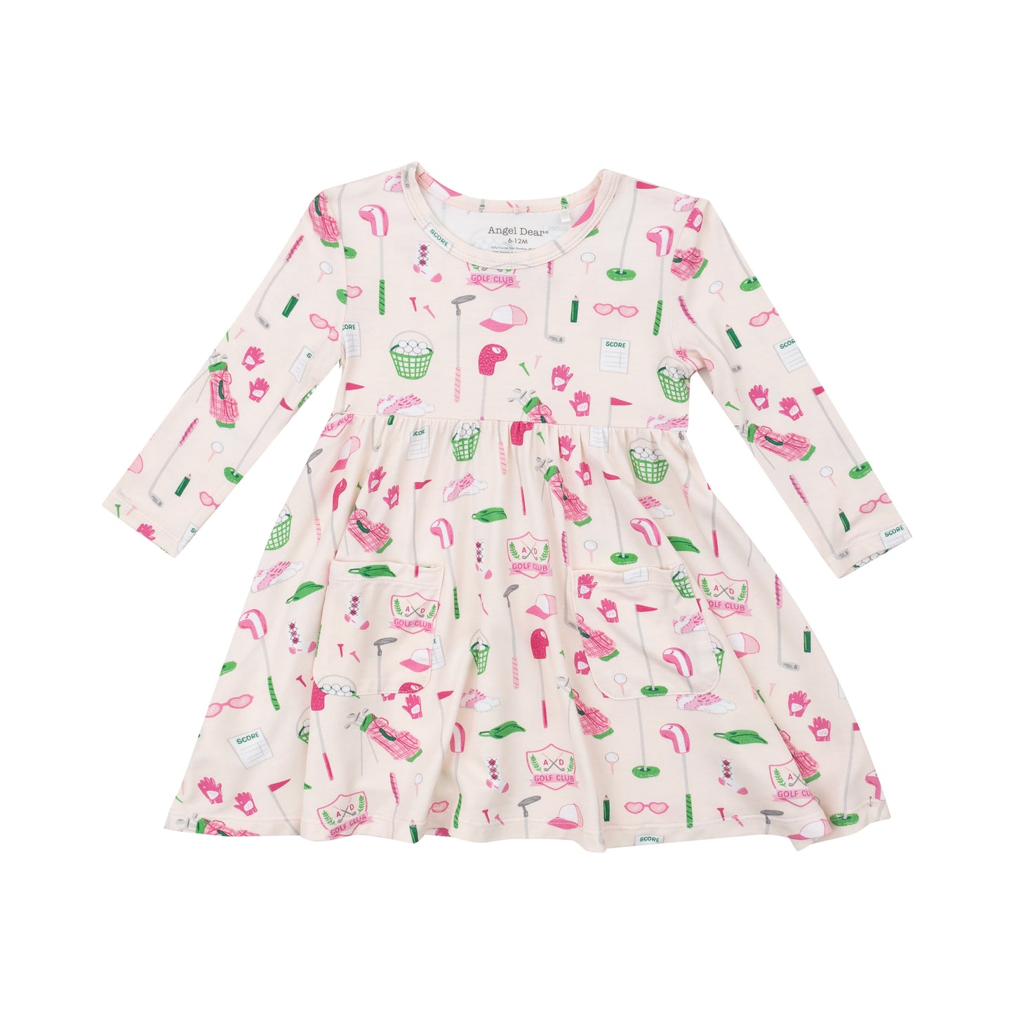Angel Dear Pink Golf Club Twirly L/S Dress