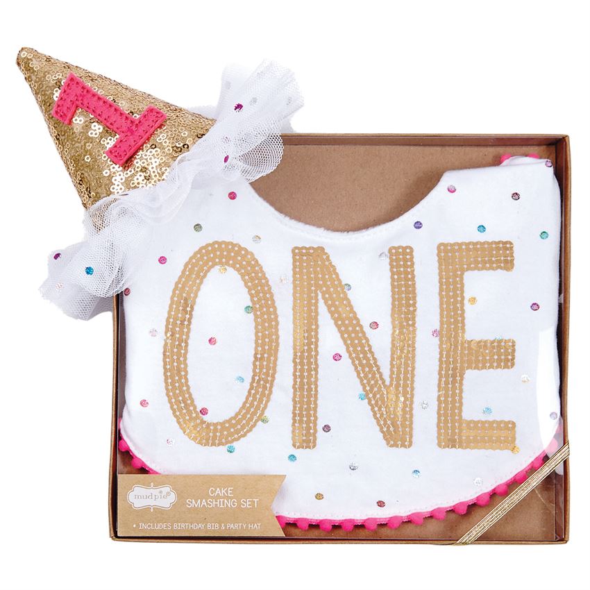 MudPie “One” Cake Smashing Set