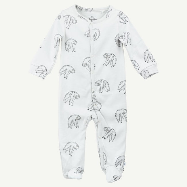 Oliver & Rain Ivory Sloth Pima Cotton Sleep & Play