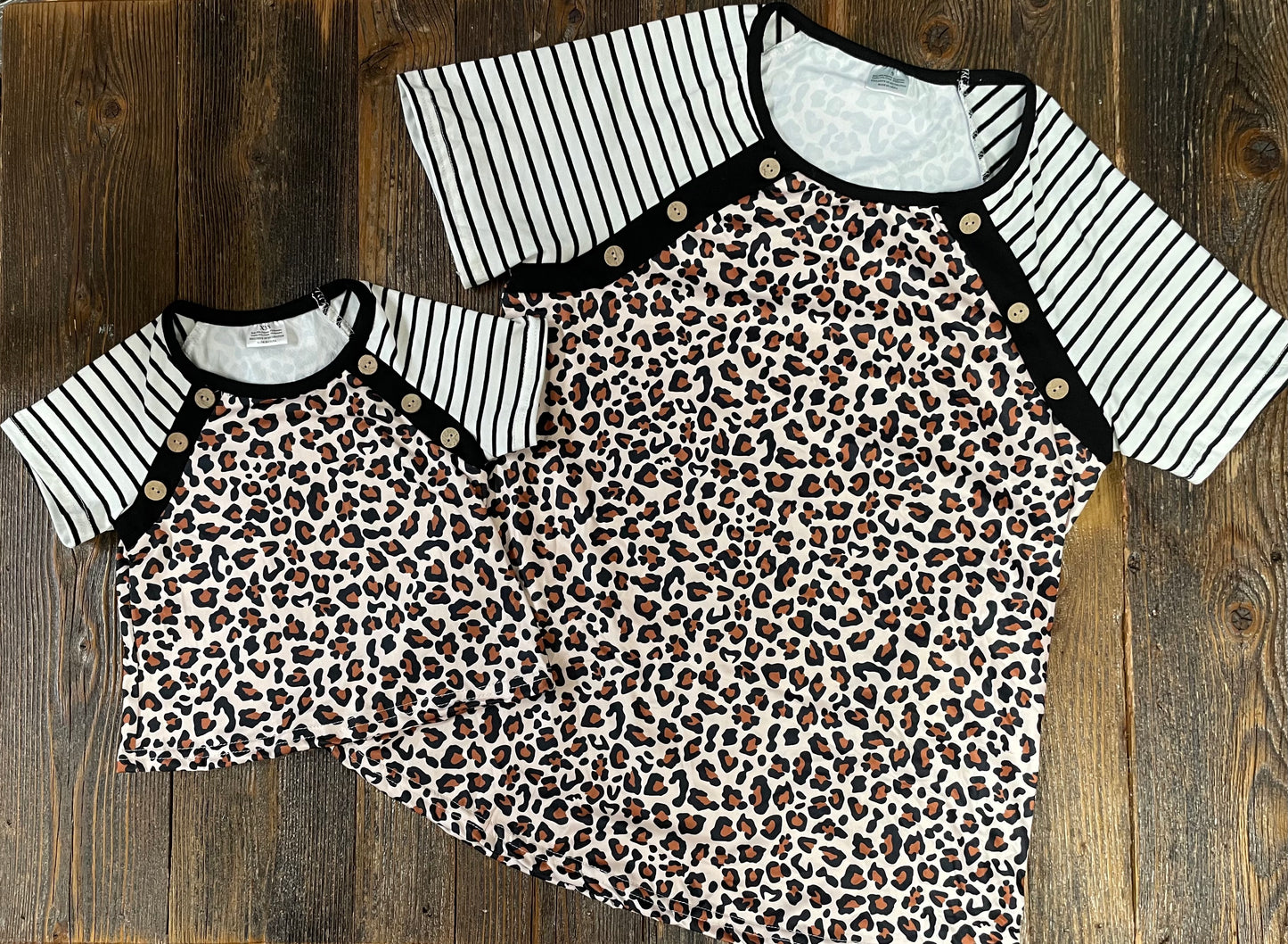 Mommy + Me Leopard/Stripe Top