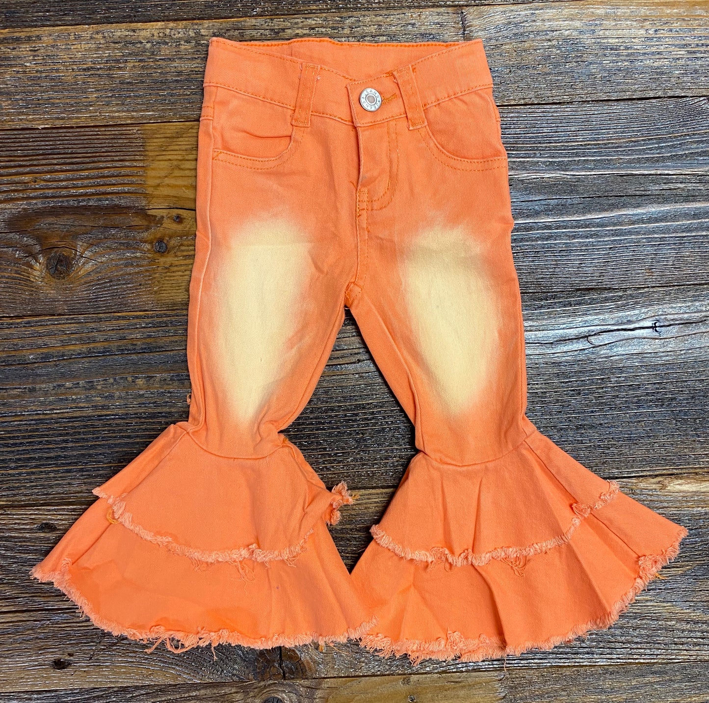 Orange Double Bells Jeans