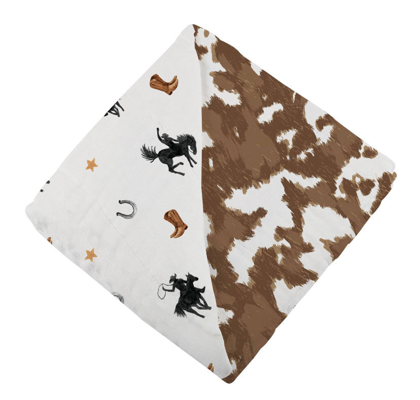 Newcastle Cowboys & Cowhide Blanket