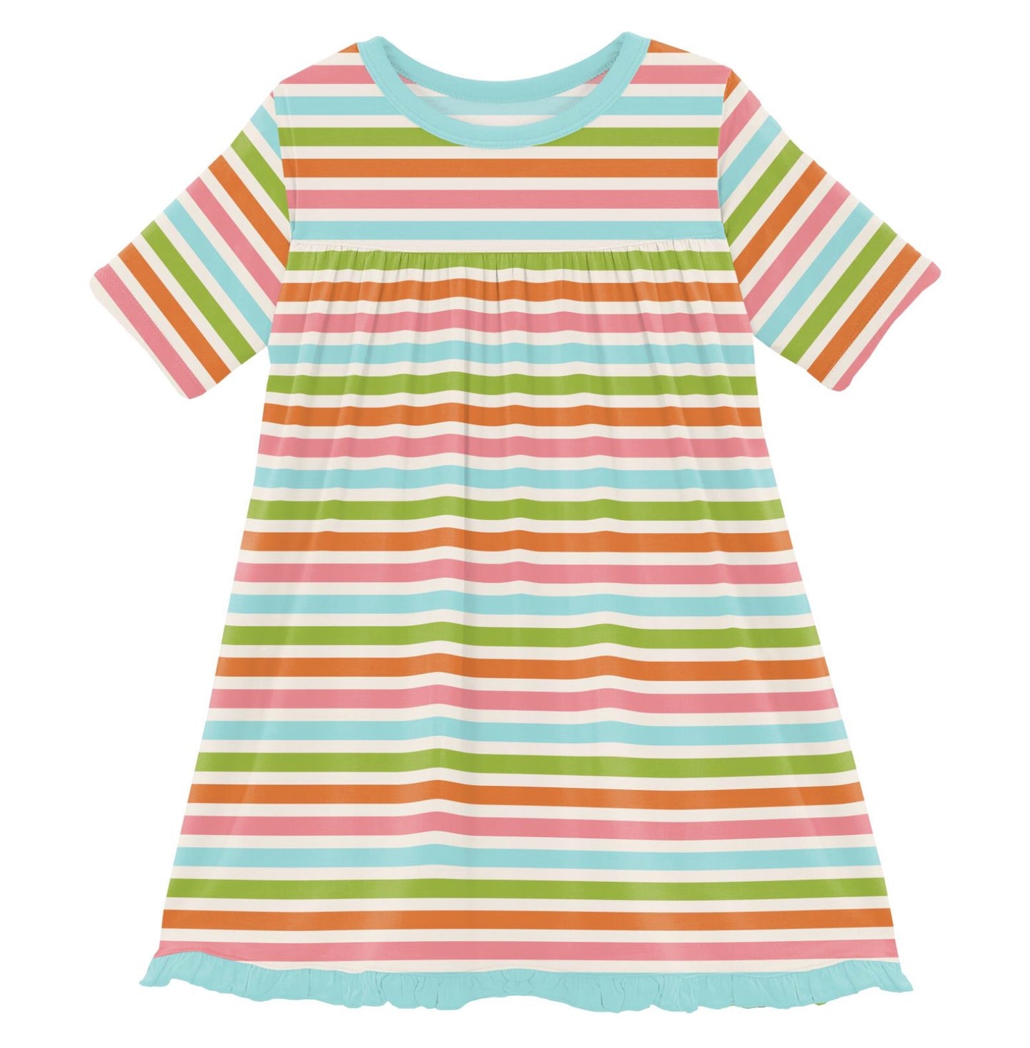 Kickee Pants Beach Day Stripe Classic Short Sleeve Swing Dress