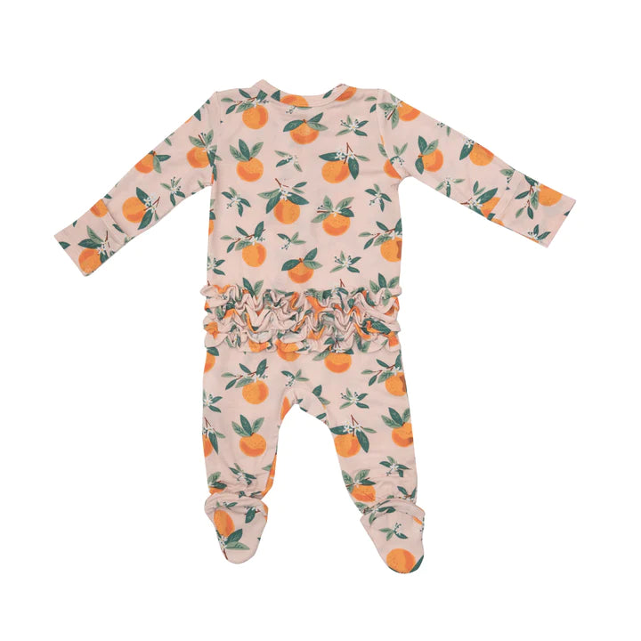 Angel Dear Orange Blossoms 2-Way Zipper Footie