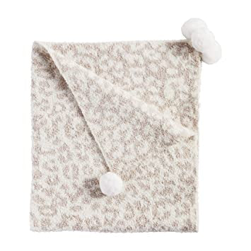 Mudpie Chenille Leopard Blanket