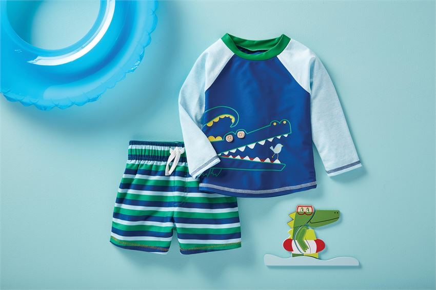 Mudpie Alligator Rashguard Set