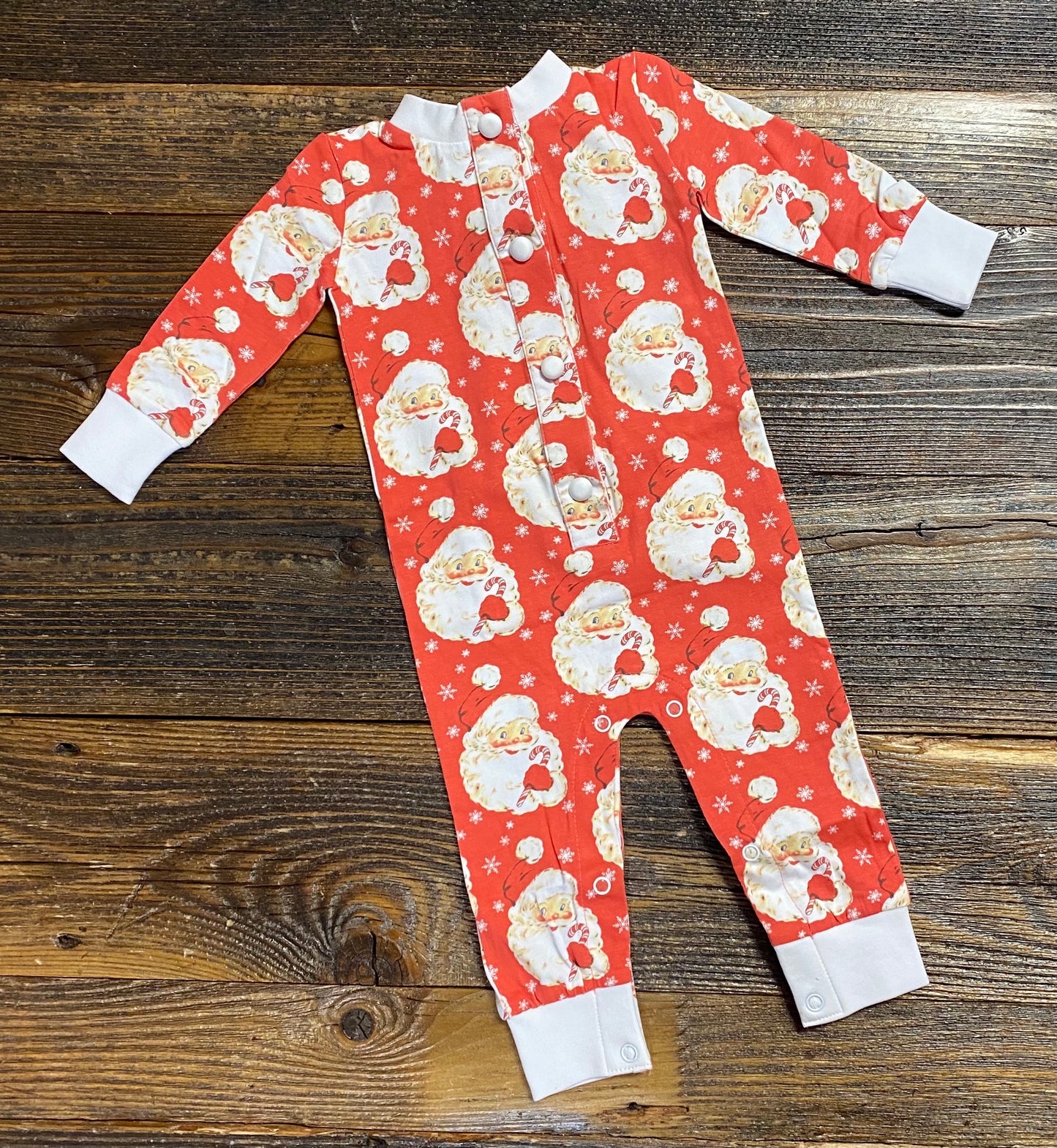 Three Sisters Santa Knit Boys Romper