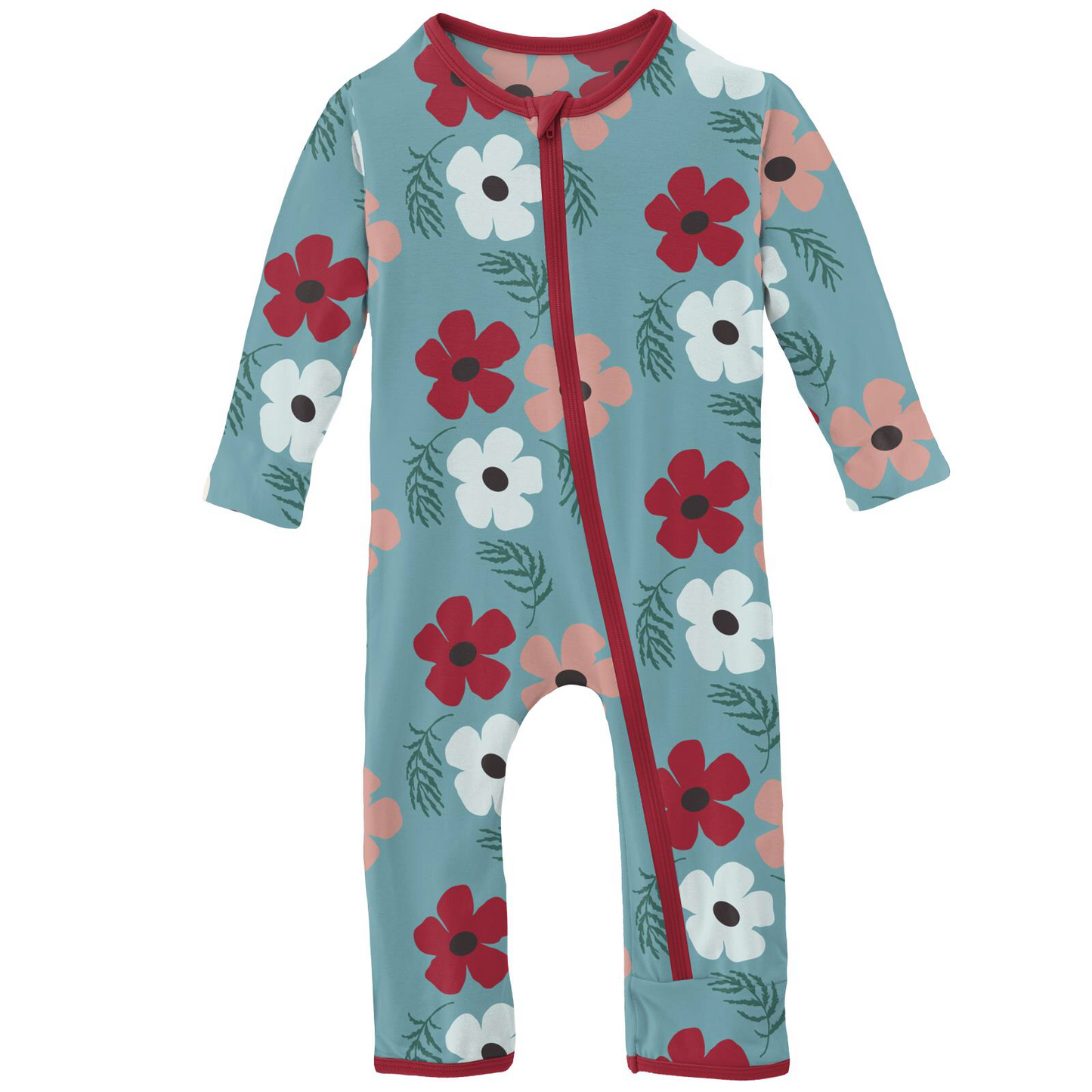 Kickee Pants Glacier Wildflowers Coverall with Zipper