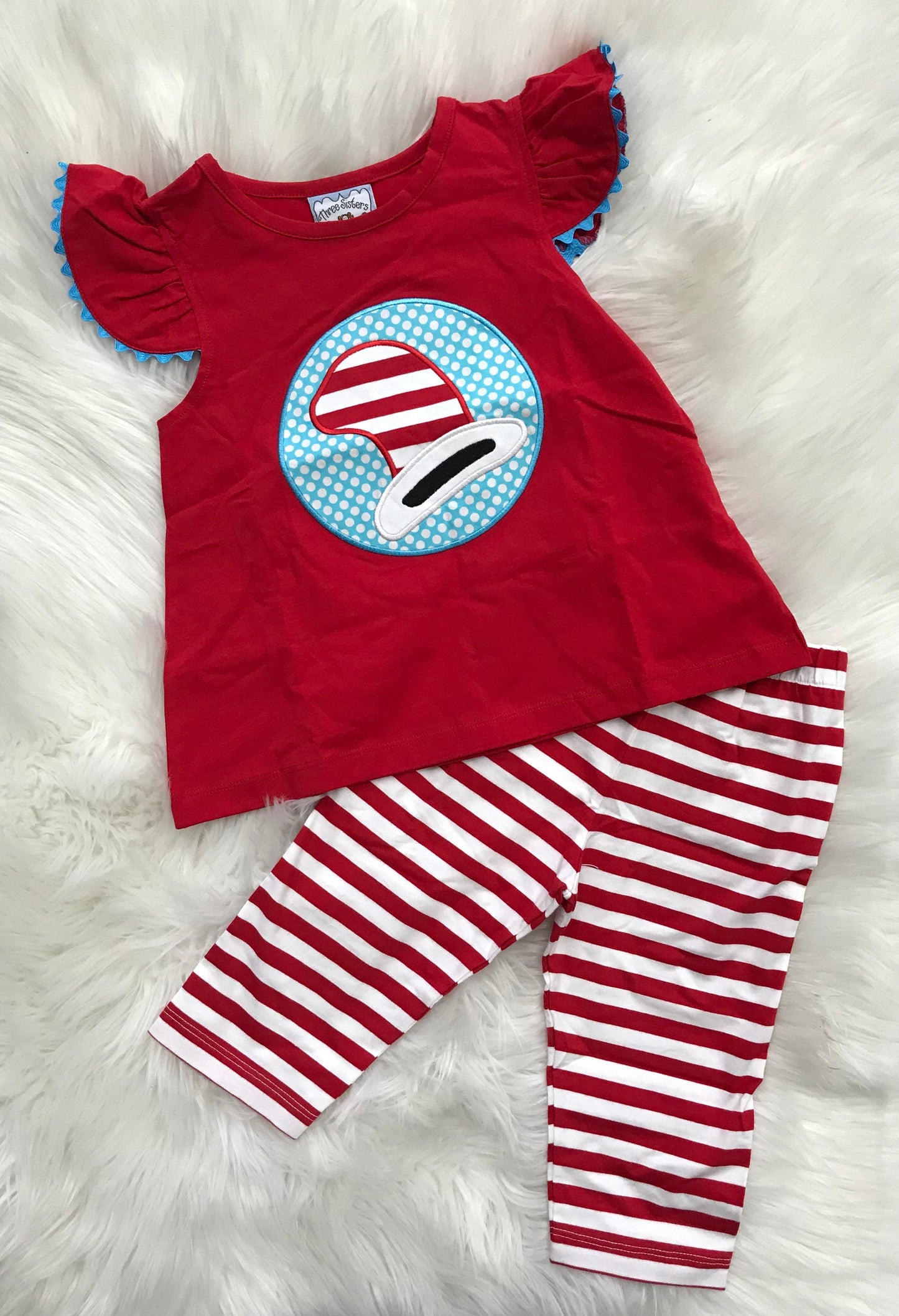 Three Sisters Cat in the Hat Shirt & Legging Set