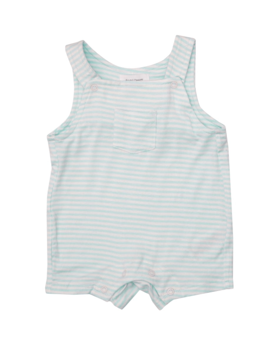 Angel Dear Blue Stripe Overall Shortie