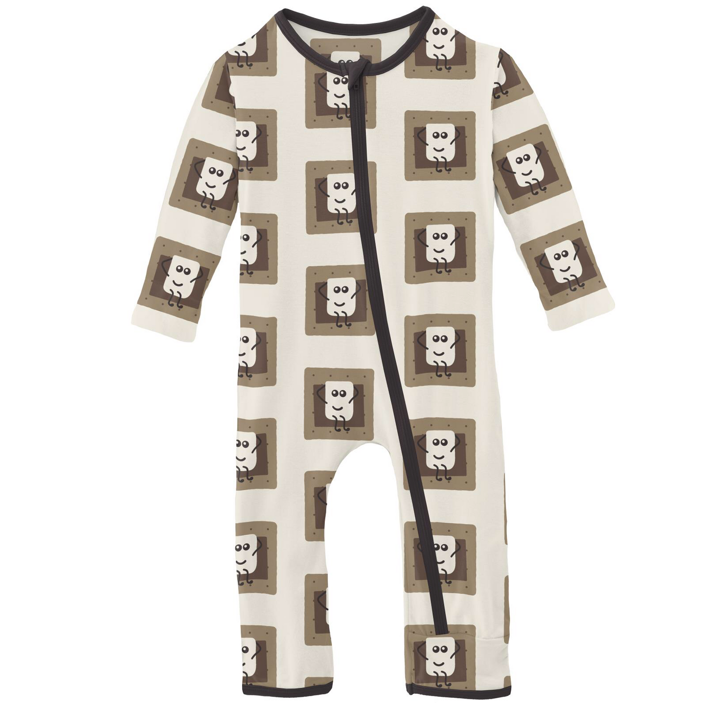 Kickee Pants Natural S’mores Coverall with Zipper