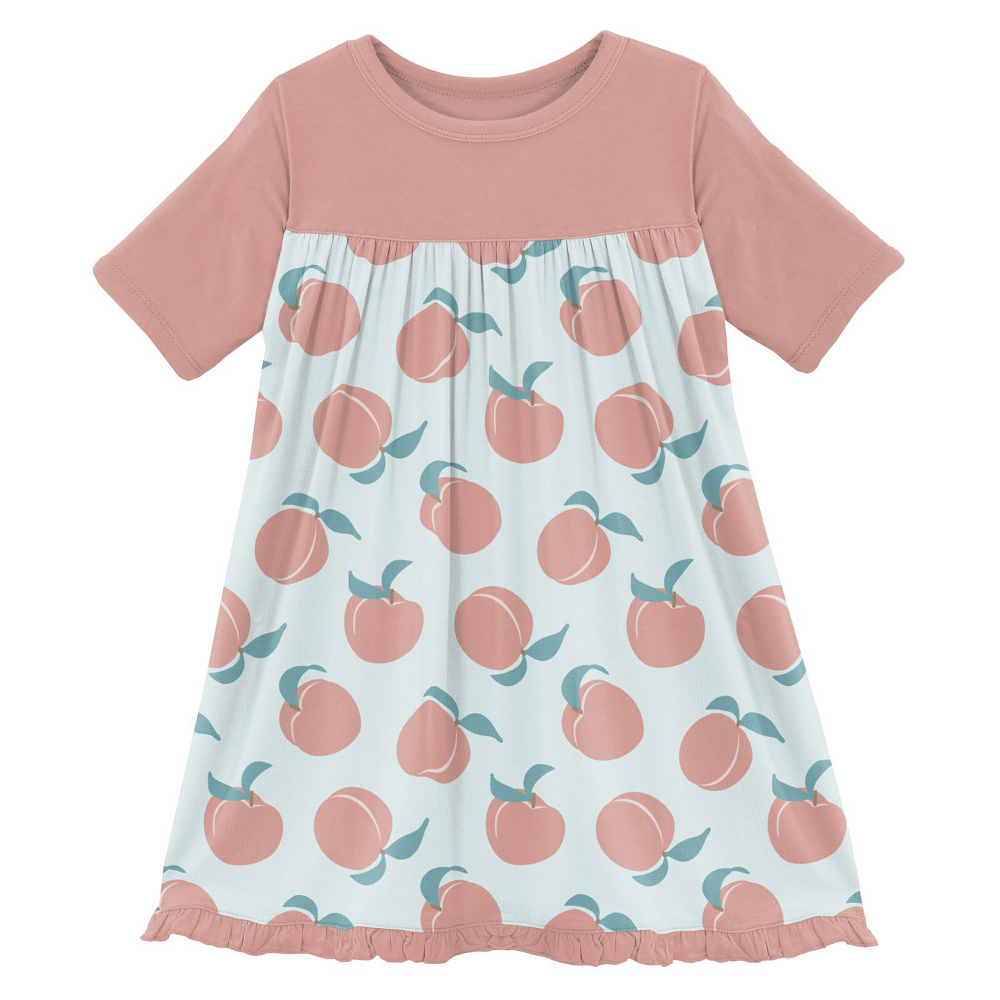 Kickee Pants Fresh Air Peaches Classic Short Sleeve Swing Dress