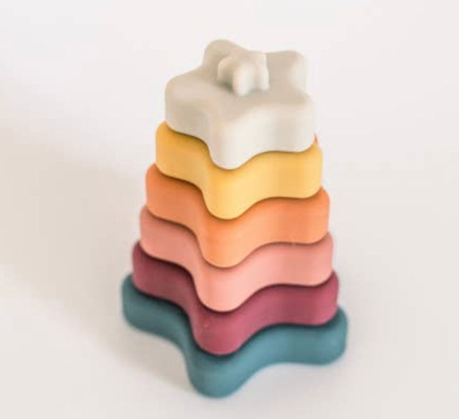 Three Hearts Silicone Teether Stacker