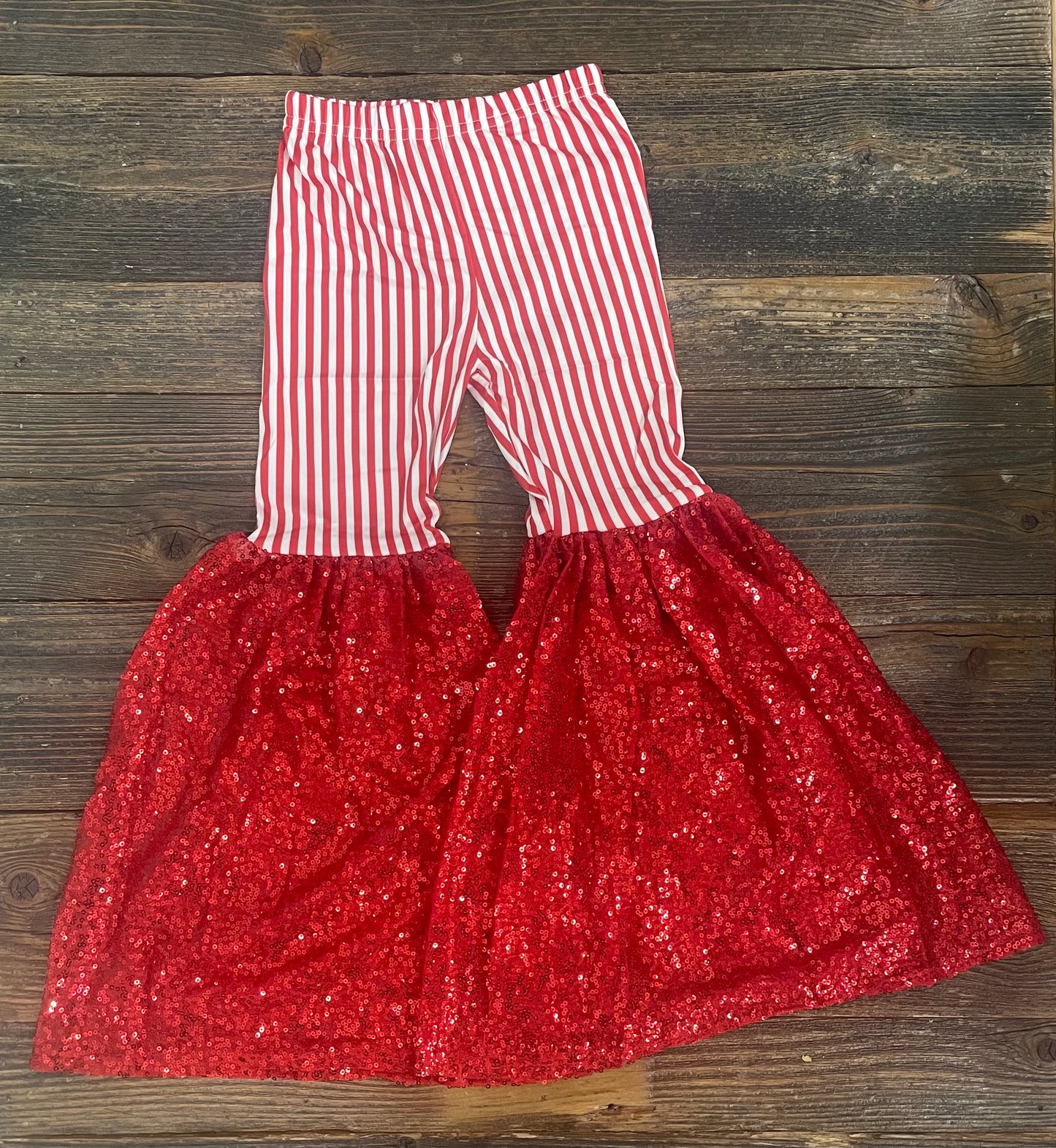 Red Stripe Sequin Bells