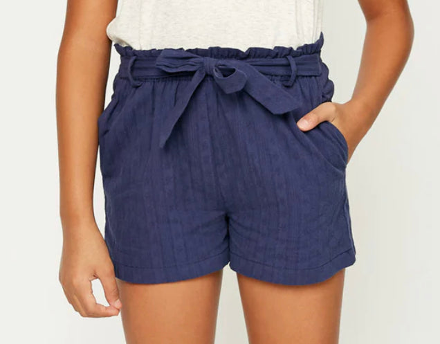 Hayden Navy Paperbag Shorts 1050