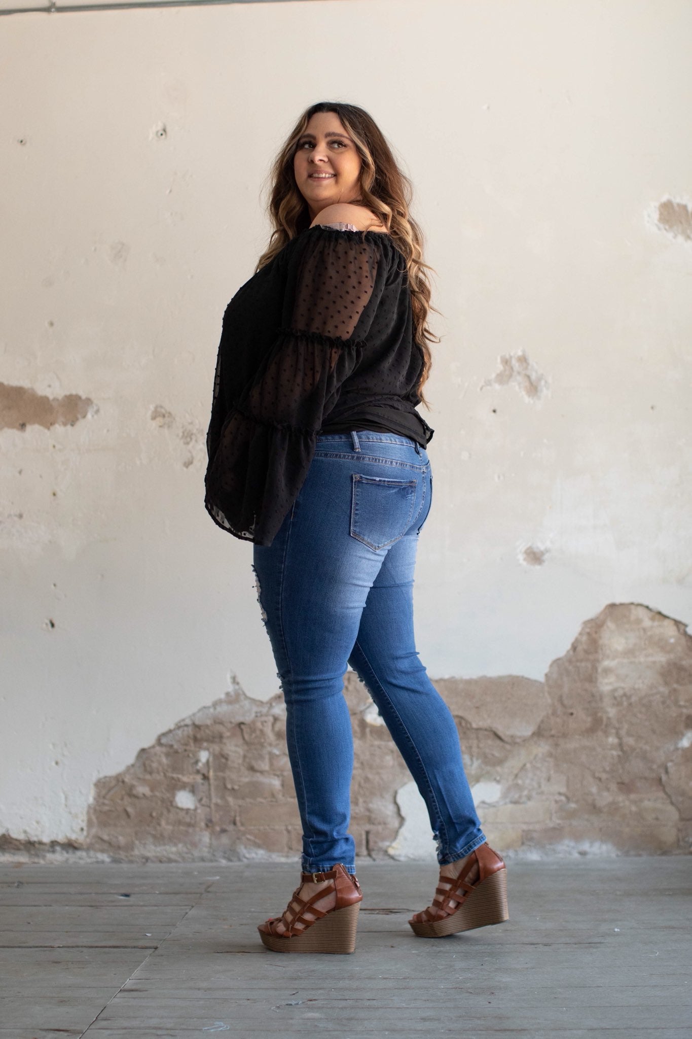 L&B Light Wash Skinny Ripped Jean