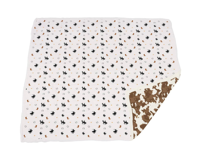 Newcastle Cowboys & Cowhide Blanket