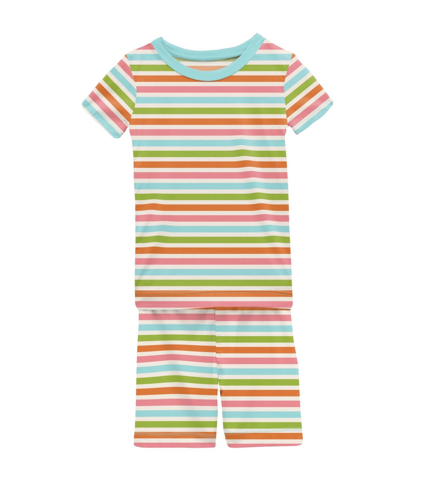 Kickee Pants Beach Day Stripe Short Sleeve Pajama Set with Shorts