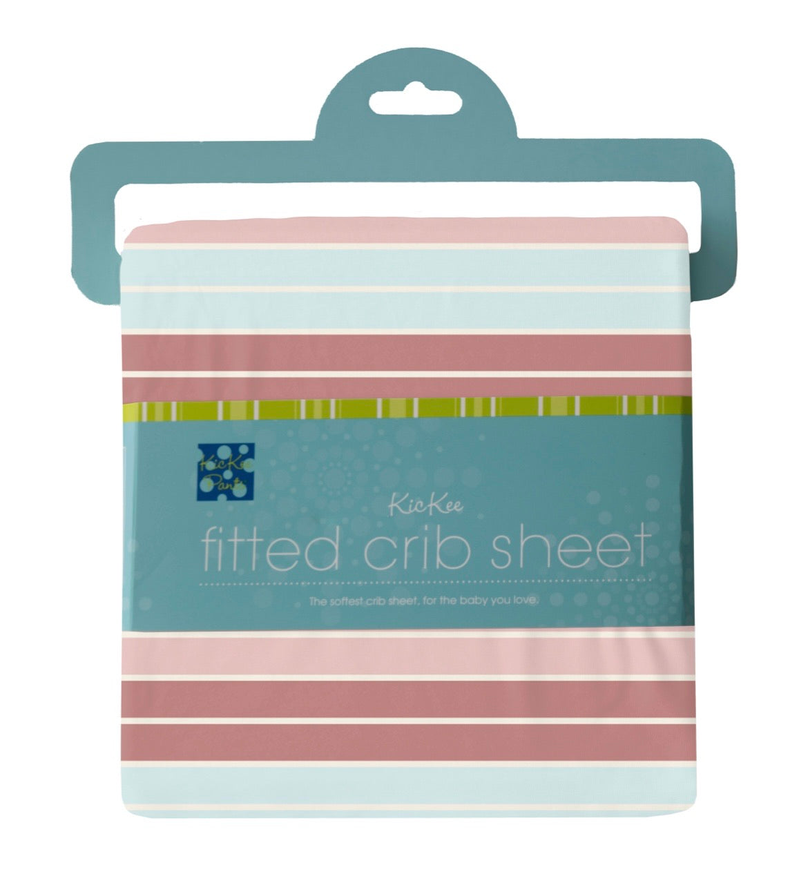 Kickee Pants Active Stripe Print Fitted Crib Sheet