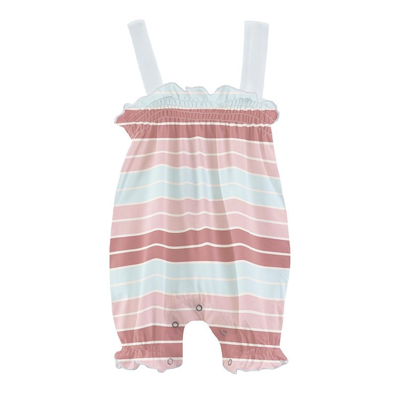 Kickee Pants Active Stripe Print Gathered Romper