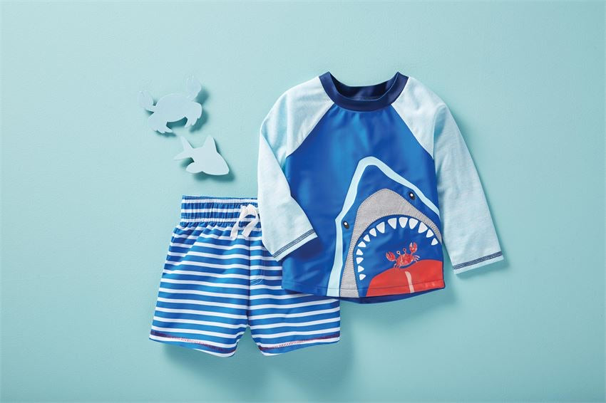 Mudpie Shark Rashguard Set
