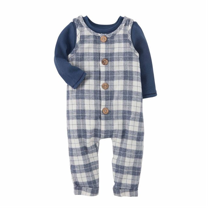 Mudpie Check Overall Set