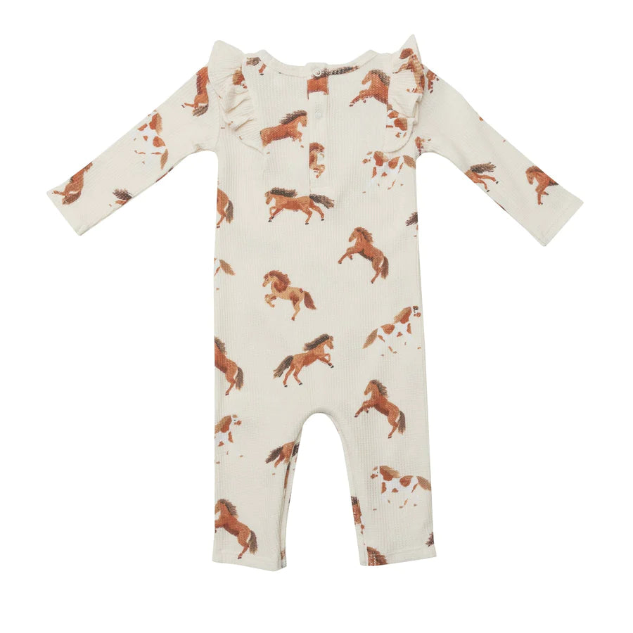Angel Dear Horses Ruffle Romper