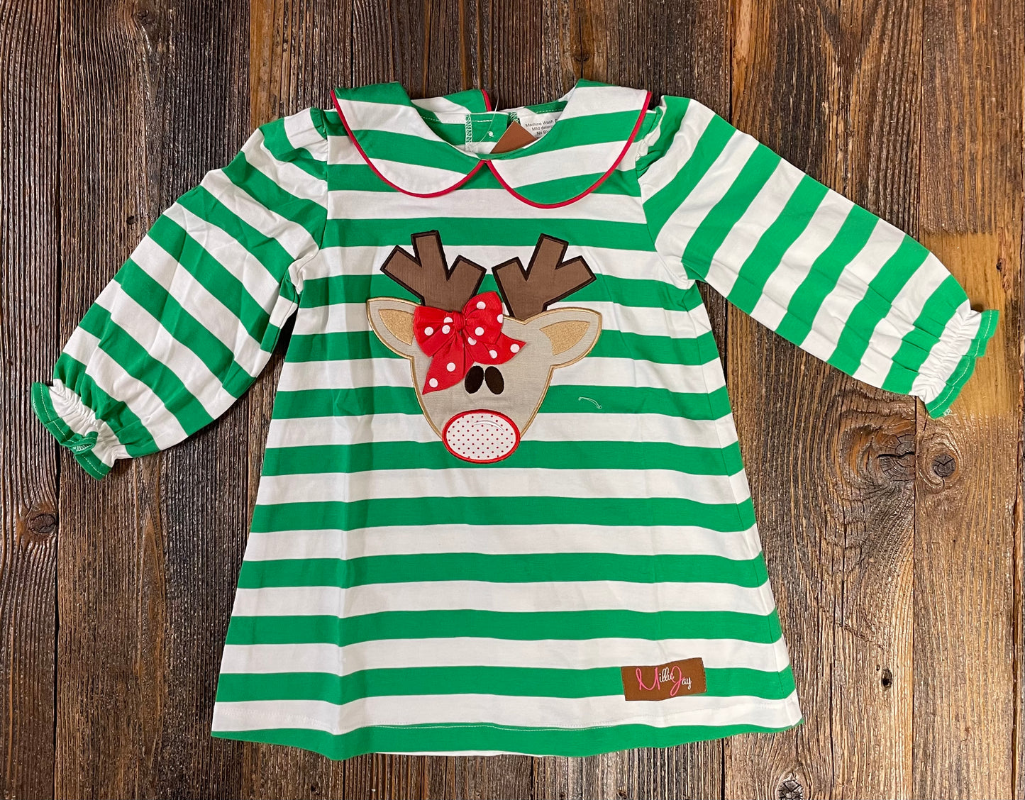 Millie Jay Rosie the Reindeer Applique Dress