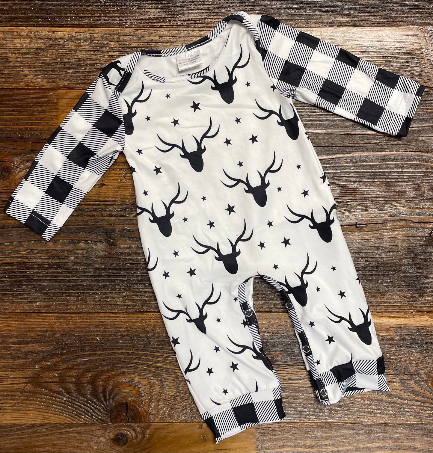 Plaid Deer Romper