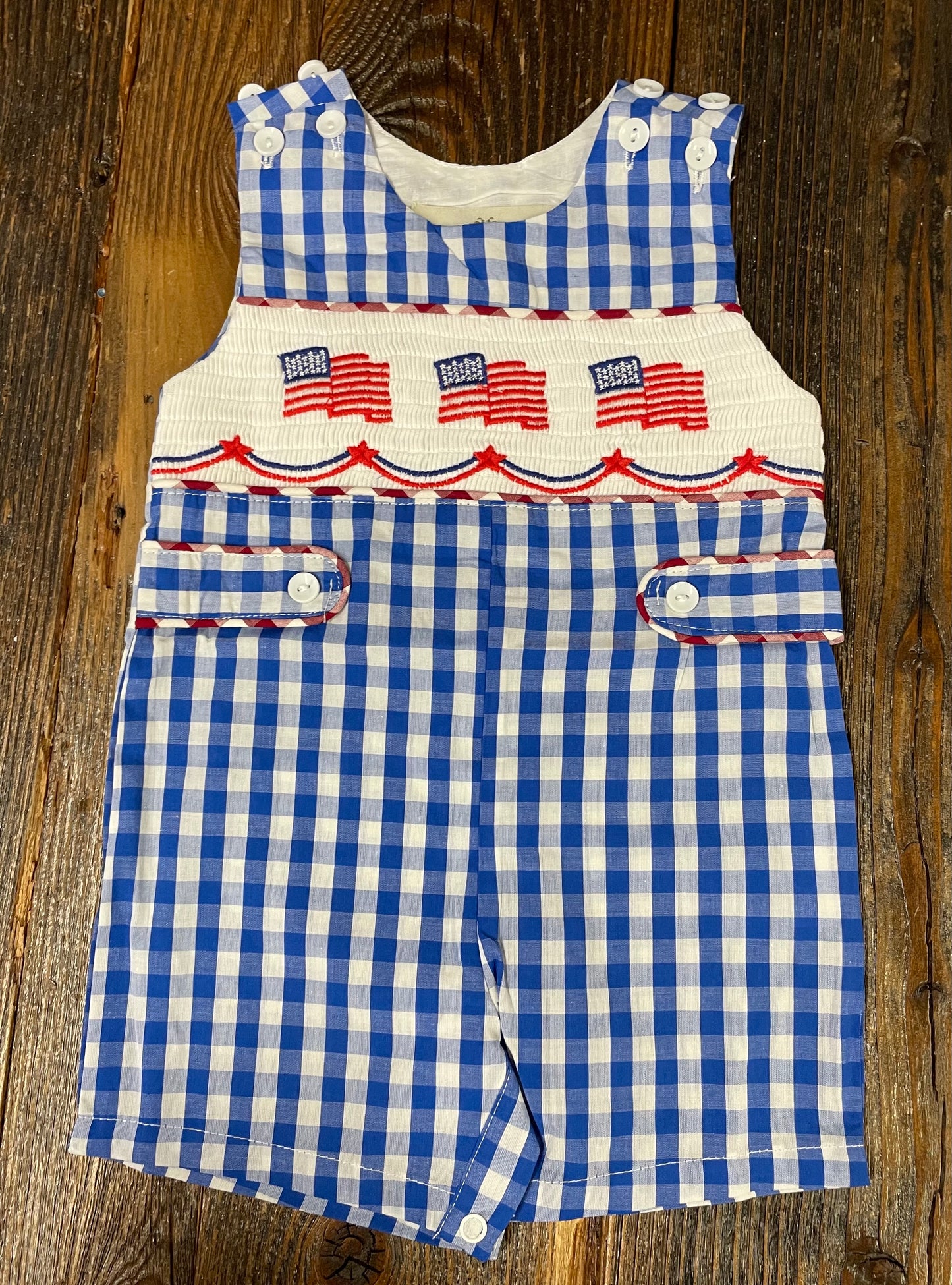 Patriotic Smocked Flag Jon Jon