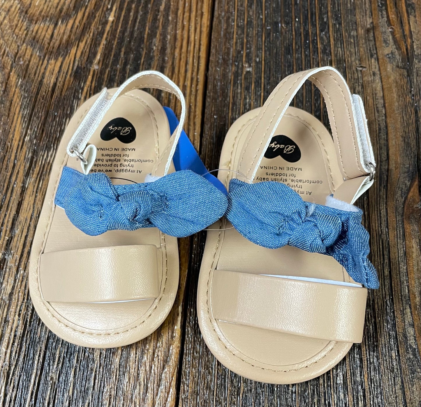 Tan/Denim Bow Sandal