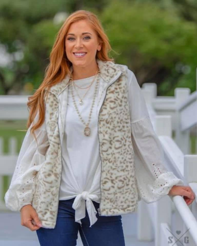 SG Lux Leopard Vest w/Pockets