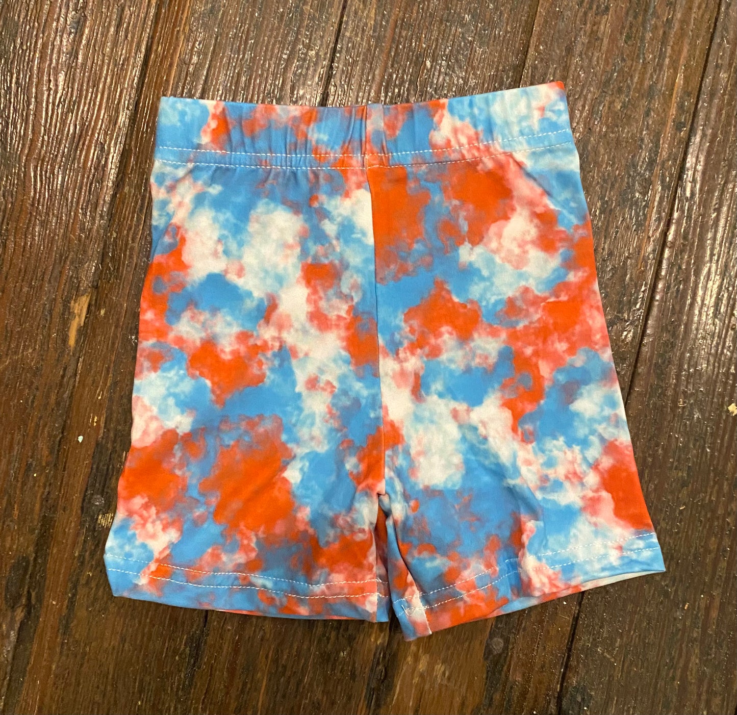 USA Tie Dye Biker Shorts