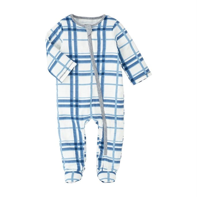 Mudpie Blue Plaid Sleeper