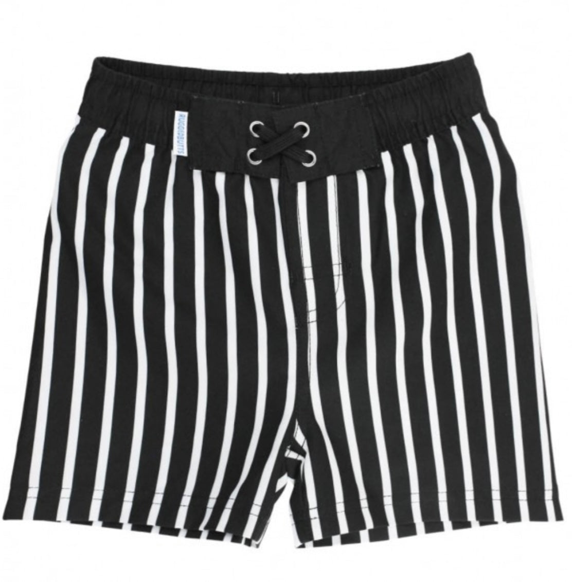 RuggedButts Black&White Stripe Swim Trunks *