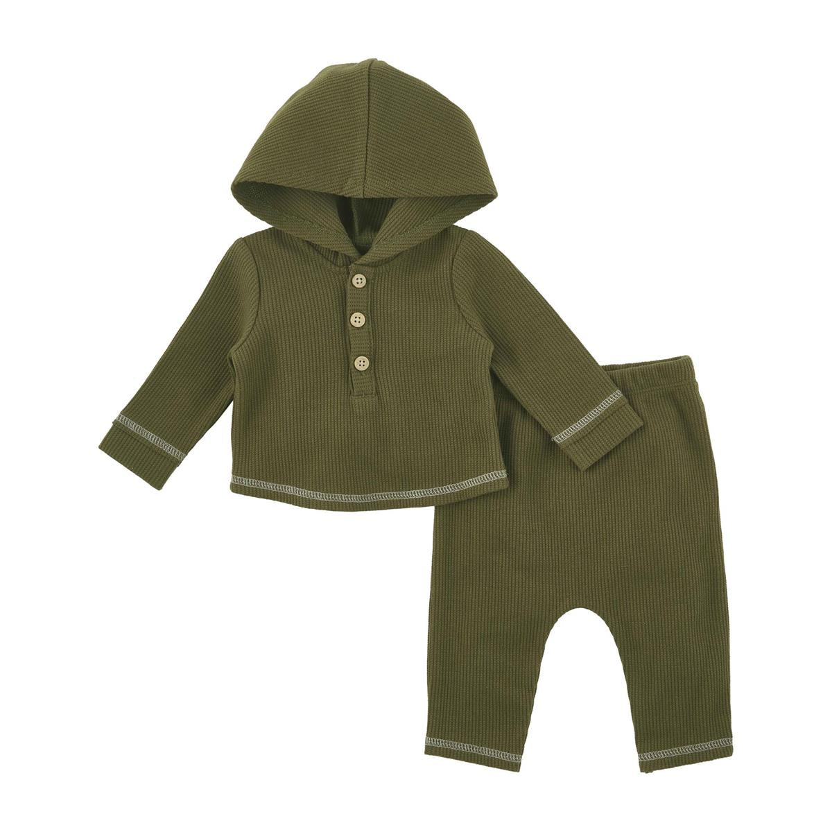 Mudpie Olive Hooded 2pc Set