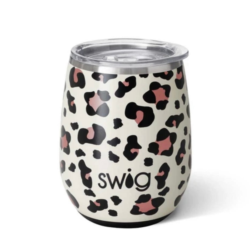 Swig 14oz Luxy Leopard Stemless Wine Cup
