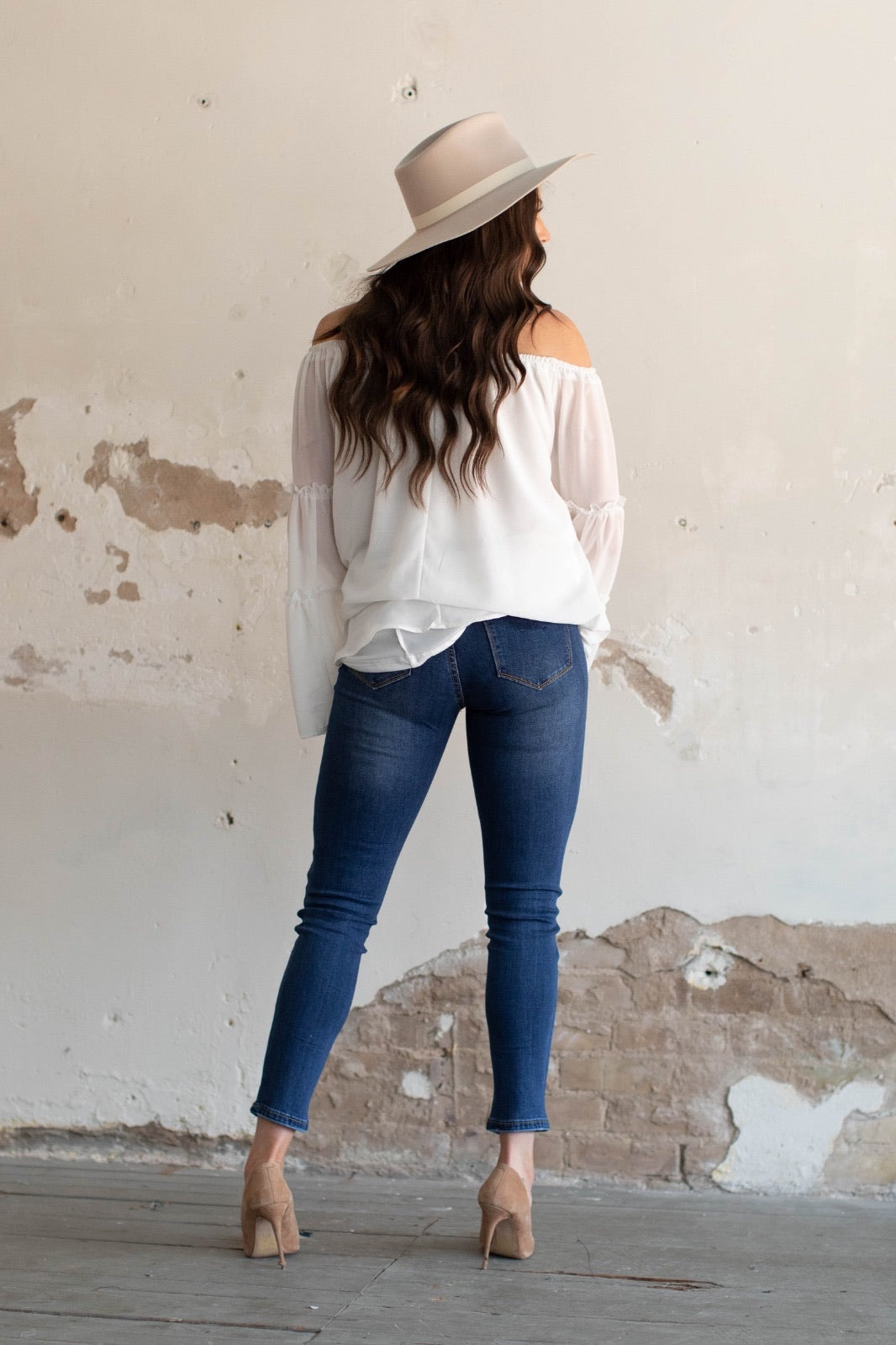 L&B Mid Wash Ripped Skinny Jean JJE2-RMW