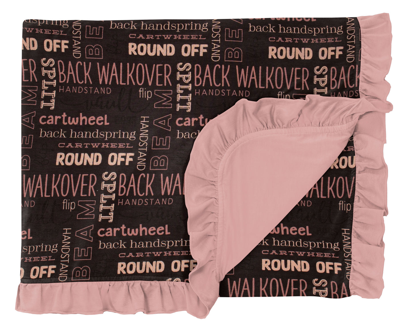 Kickee Pants Zebra Gymnastics Print Ruffle Toddler Blanket