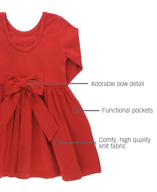 RuffleButts Red Twirl Dress