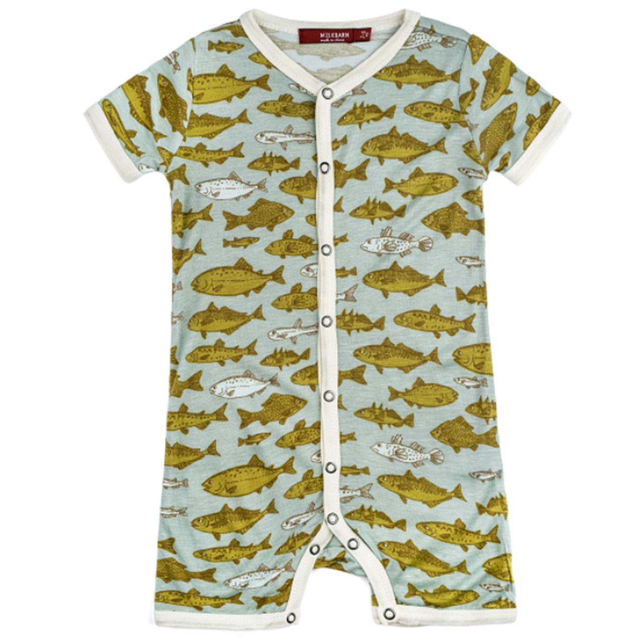 Milkbarn Blue Fish Romper