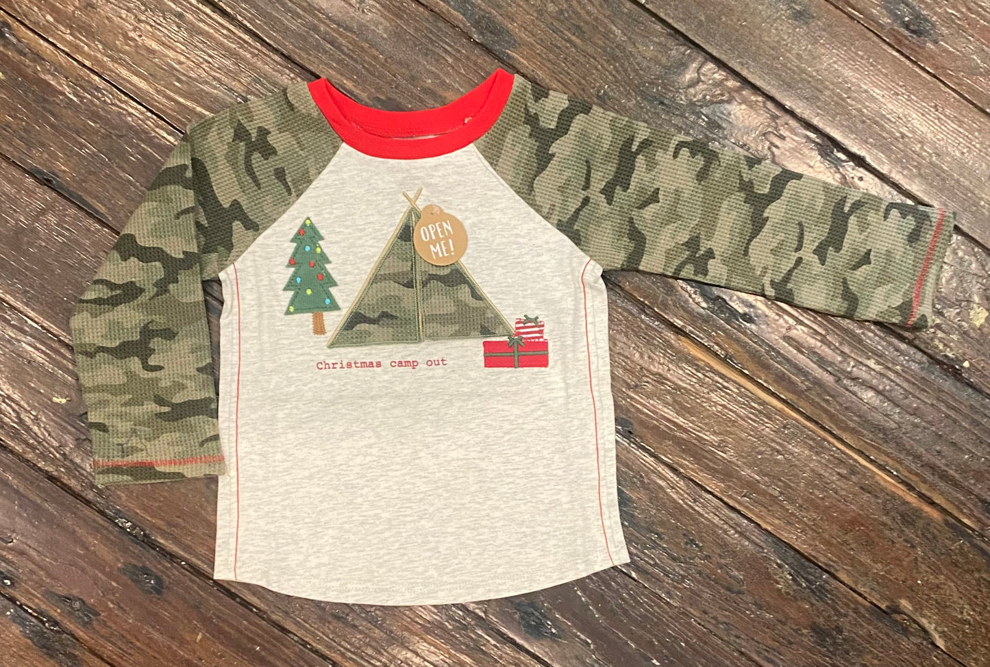 Mudpie Tent Camo Christmas Tee