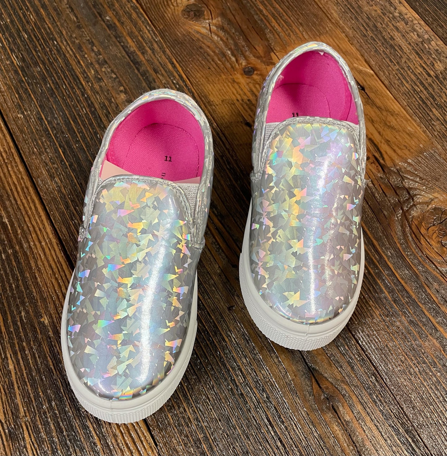 Josmo Silver Iridescent Slip On Shoes