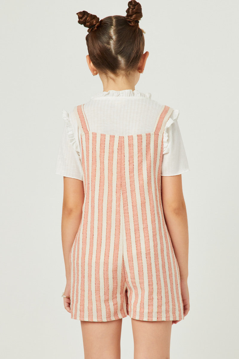 Hayden Striped Tie Knot Romper GN4644